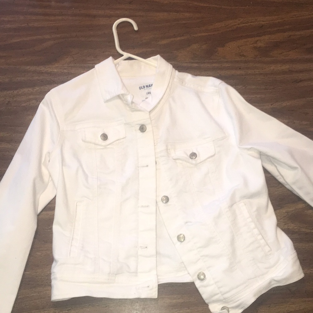 white old navy jean jacket
